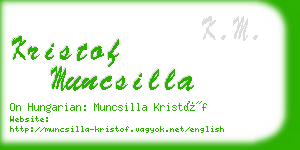 kristof muncsilla business card